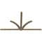 Ekena Millwork Redmond Rough Sawn Timber Gable Bracket, Douglas Fir, 96"W x 56"H x 2"D x 4"F, 14/12 Pitch GBW096X56X0204RED00RDF - alternate 5